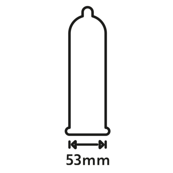 Lot de 1000 préservatifs latex lubrifiés 53 mm 